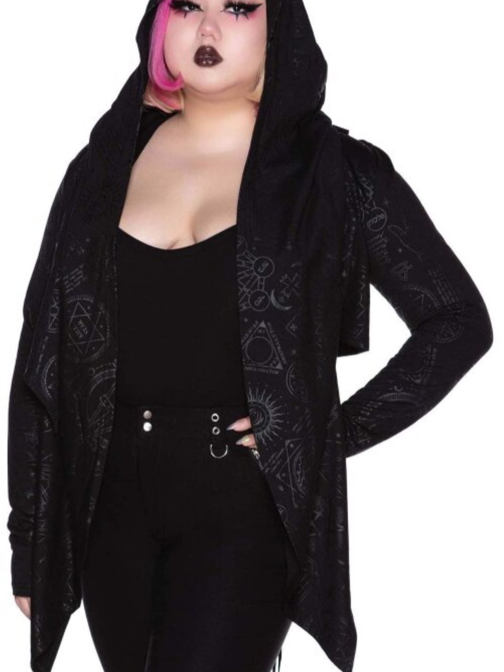 Killstar open Cardigan - Unholy Sabbath Crop Hoodie